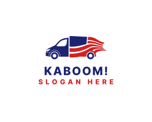 Truckload - American Flag Logistics logo design