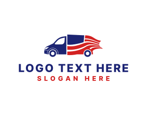 Usa - American Flag Logistics logo design