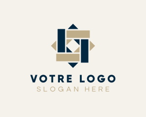 Floor - Brick Pattern Tile logo design