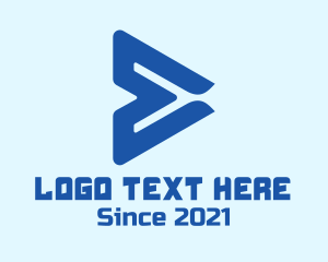 Upload - Media Player Button logo design