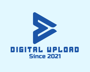 Upload - Media Player Button logo design