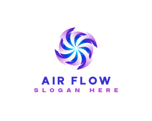 Wind Flow Exhaust logo design