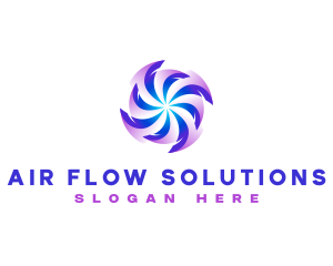 Wind Flow Exhaust logo design