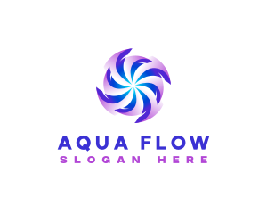 Wind Flow Exhaust logo design