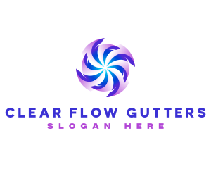 Wind Flow Exhaust logo design