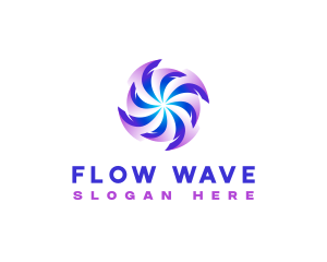 Current - Wind Flow Exhaust logo design