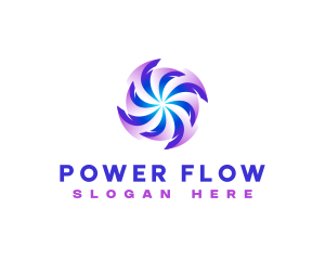 Wind Flow Exhaust logo design