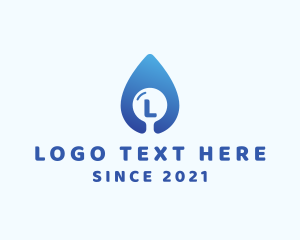 Water Station - Water Droplet Plumbing logo design