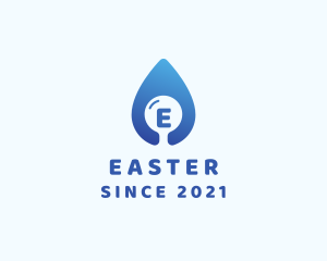Water Droplet Plumbing Logo