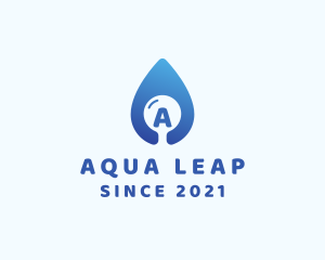 Water Droplet Plumbing logo design