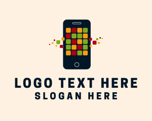 Text Message - Smartphone Messaging Technology logo design
