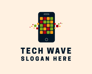 Smartphone Messaging Technology logo design