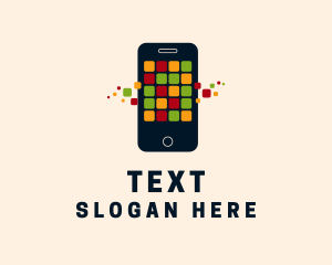 Smartphone Messaging Technology logo design