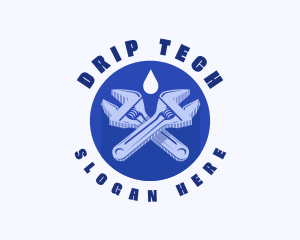 Wrench Plumbing Repair logo design