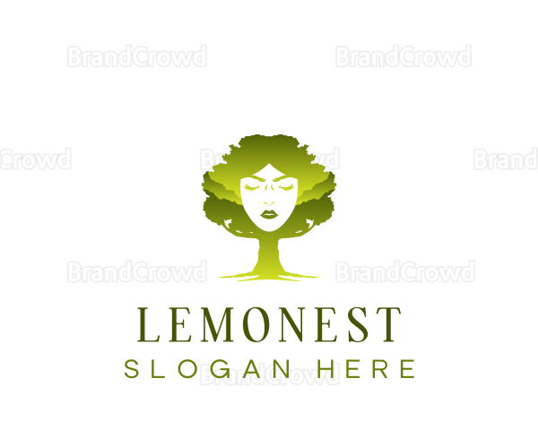 Woman Eco Tree Logo