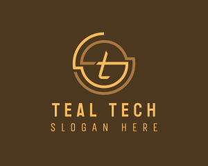 Modern Tech Letter T logo design