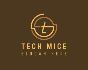 Modern Tech Letter T logo design