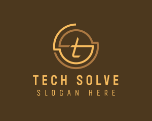 Modern Tech Letter T logo design