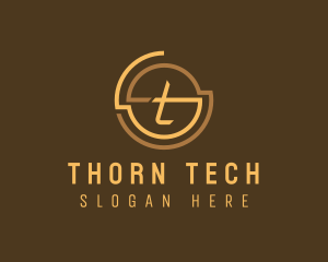 Modern Tech Letter T logo design