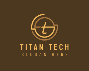 Modern Tech Letter T logo design