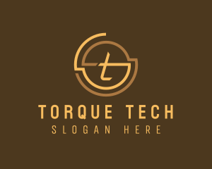 Modern Tech Letter T logo design