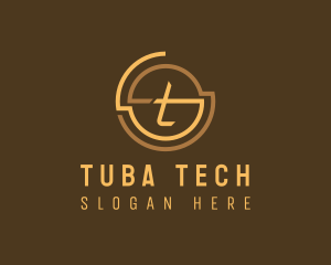 Modern Tech Letter T logo design