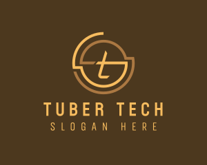 Modern Tech Letter T logo design