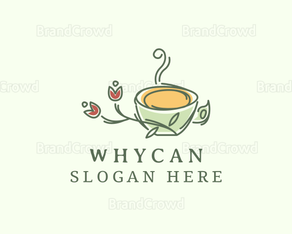 Floral Tea Cup Logo
