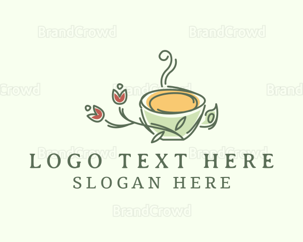 Floral Tea Cup Logo