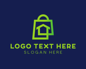 House - Home Shopping Bag logo design
