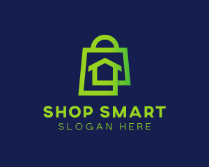 Shopping - Home Shopping Bag logo design