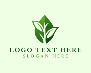 Leaf - Sprout Plant Leaf logo design