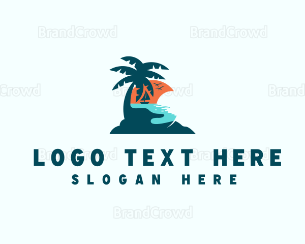 Sunset Island Beach Logo