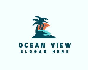 Sunset Island Beach  logo design