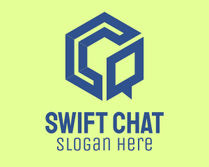 Hexagon Chat Messaging Application logo design