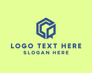 Messenger - Hexagon Chat Messaging Application logo design