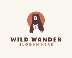 Bear Cub Animal logo design