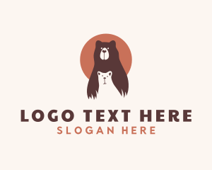 Cartoon - Bear Cub Animal logo design