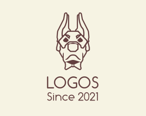 Pet - Bowtie Doberman Dog logo design
