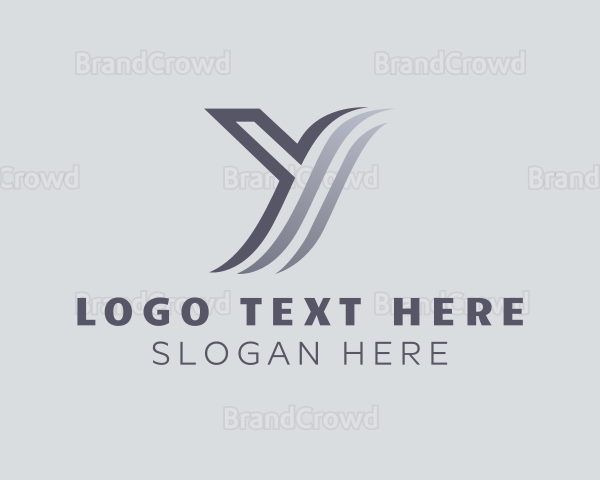 Swoosh Gradient Letter Y Logo