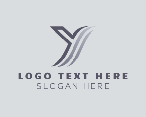 Realty - Swoosh Gradient Letter Y logo design