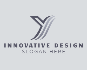 Swoosh Gradient Letter Y logo design