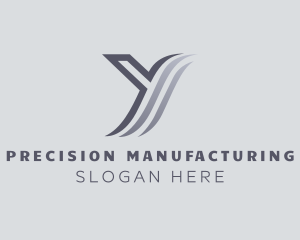 Manufacturing - Swoosh Gradient Letter Y logo design