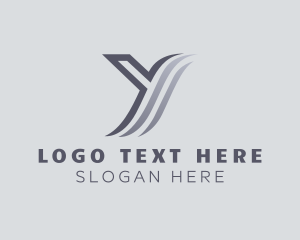 Financing - Swoosh Gradient Letter Y logo design