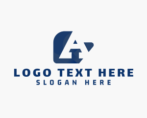 Application - Media Advertising Letter A logo design