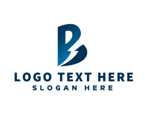 Blue Energy Letter B Logo