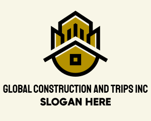 Buildings - Geometric Real Estate Company logo design