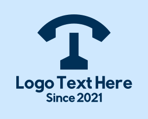 Letter T - Telephone Letter T logo design
