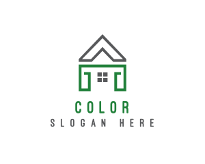 House Landscaping Construction Logo