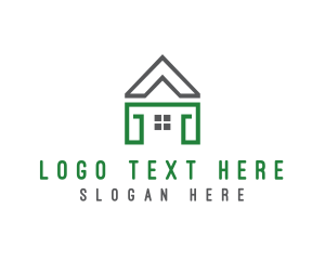 House Landscaping Construction Logo